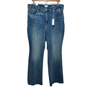 Good American Good Classic Slim Bootcut Jeans Womens 20 High Rise Denim NEW